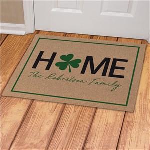 Personalized Home Shamrock Doormat
